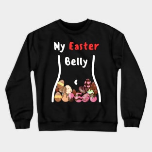 Funny Chocolate Eggs Chocolate Bunny Full belly Easter Feast Crewneck Sweatshirt